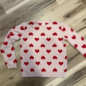 Carter's Pink Sweater with Red Heart Accents